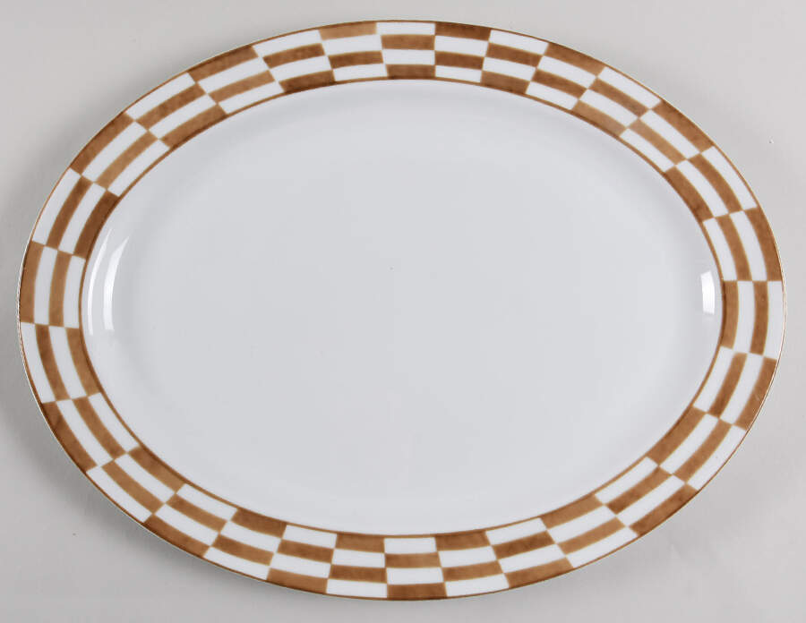 Melange 16" Oval Serving Platter by Ballard Designs-1