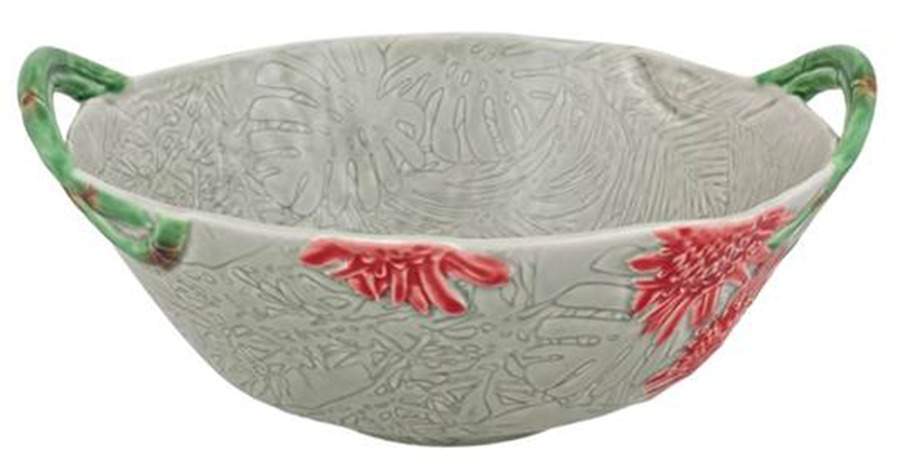 Tropical Large Handled Salad Serving Bowl by Bordallo Pinheiro-1