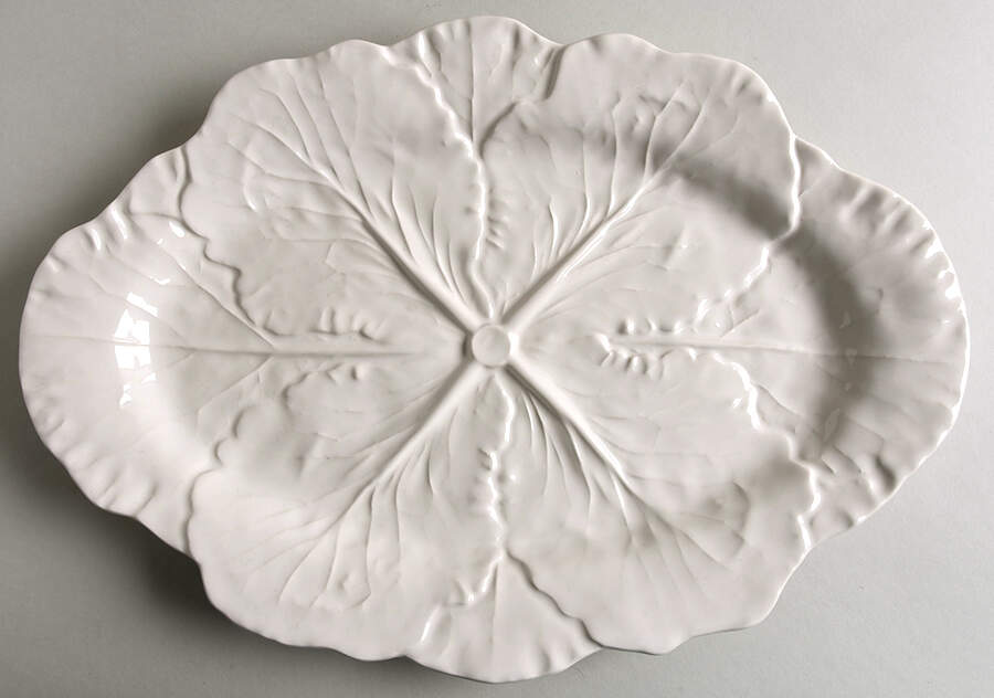 Cabbage Beige (Branco) Fruit Tray by Bordallo Pinheiro-1