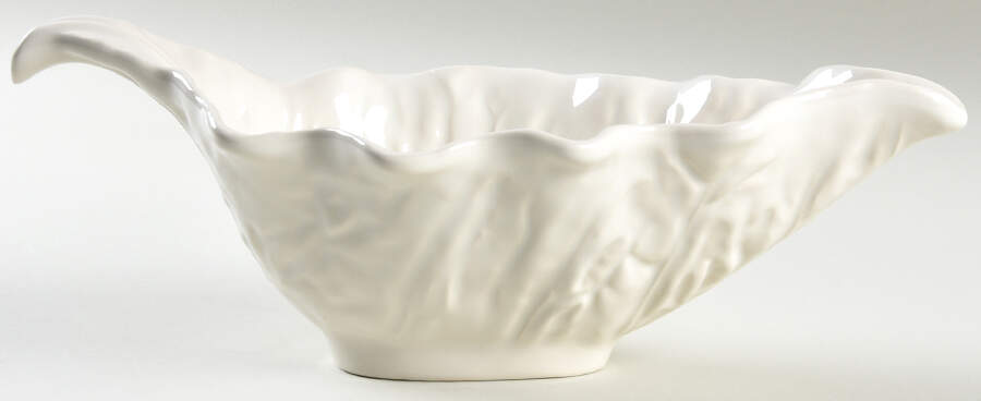 Cabbage Beige (Branco) Gravy Boat by Bordallo Pinheiro-1