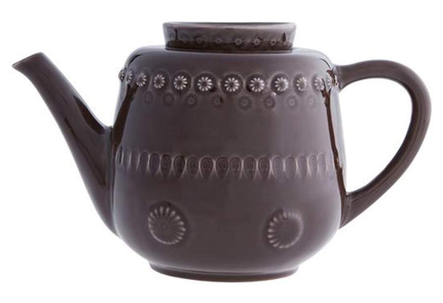 Fantasia (Fantasy) Cocoa Brown Teapot & Lid by Bordallo Pinheiro-1