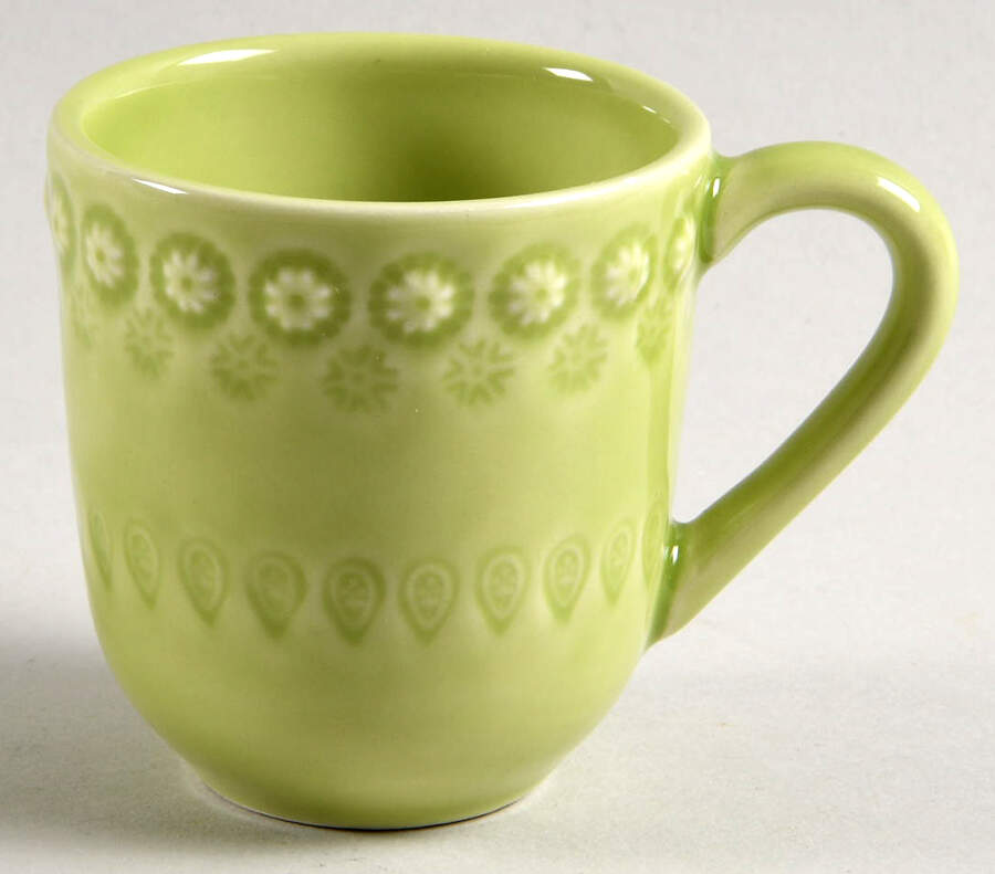 Fantasia (Fantasy) Bright Green Flat Cup by Bordallo Pinheiro-1