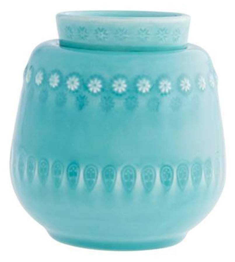 Fantasia (Fantasy) Acqua Green Sugar Bowl & Lid by Bordallo Pinheiro-1