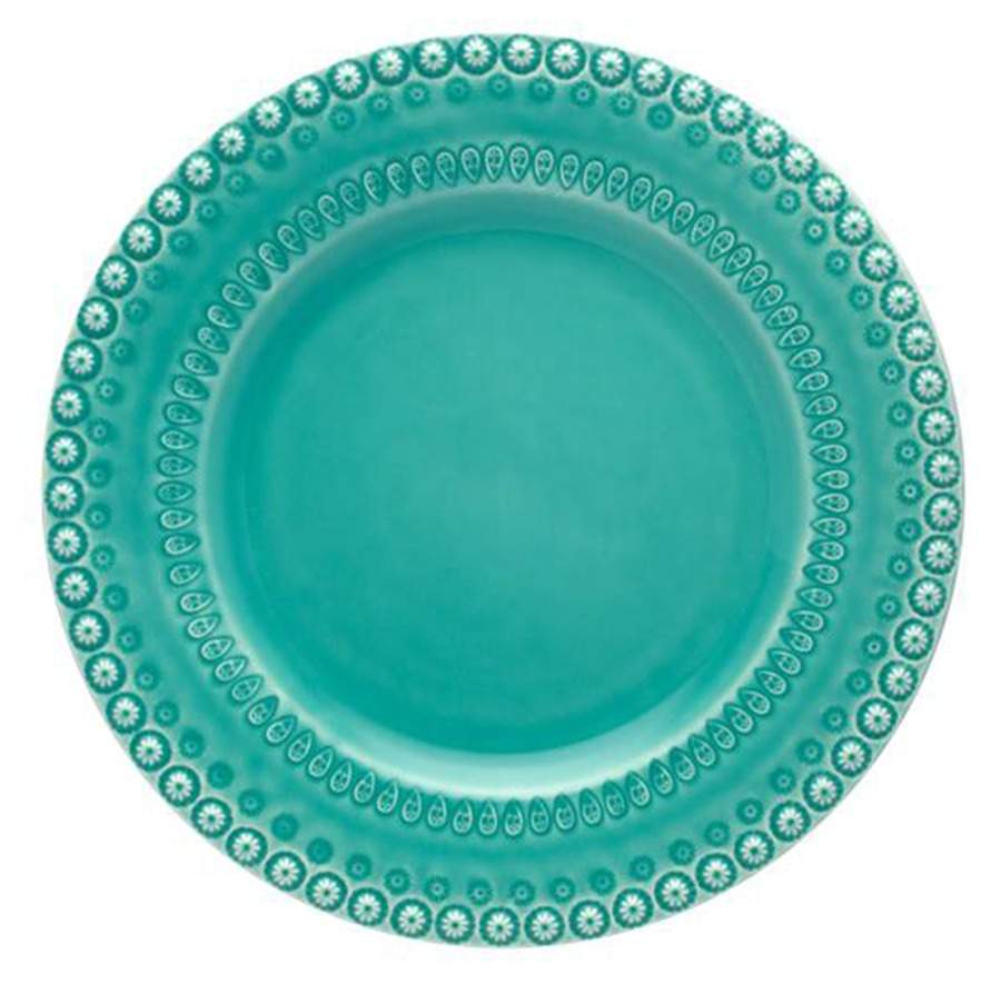 Fantasia (Fantasy) Acqua Green Dinner Plate by Bordallo Pinheiro-1