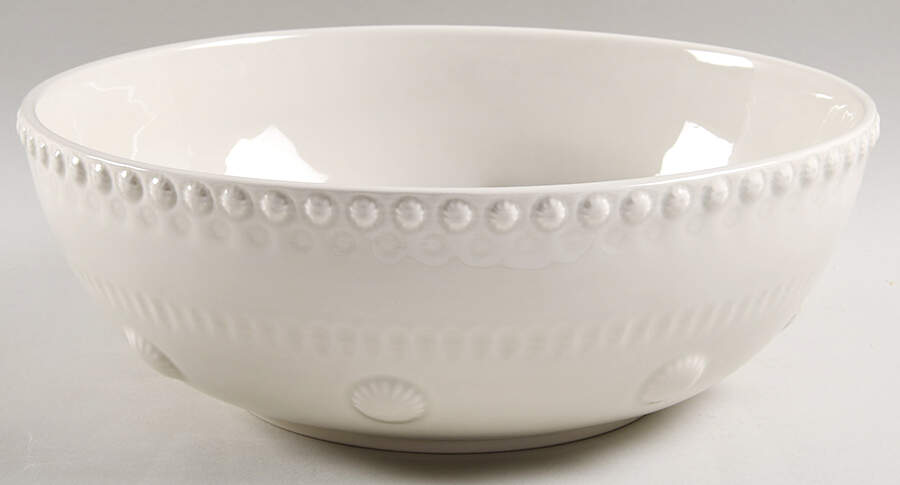 Fantasia (Fantasy) Sandy Grey 11" Large Salad Serving Bowl by Bordallo Pinheiro-1