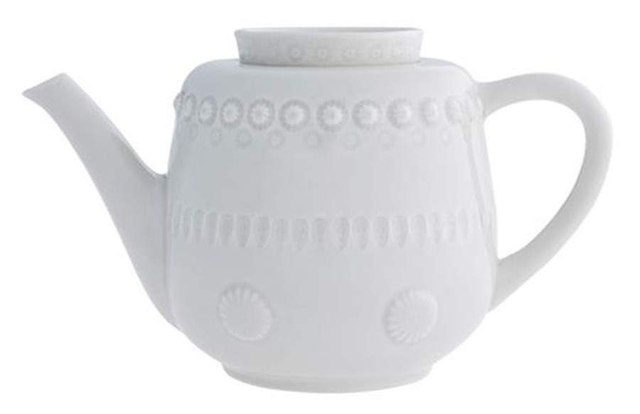 Fantasia (Fantasy) Sandy Grey Teapot & Lid by Bordallo Pinheiro-1