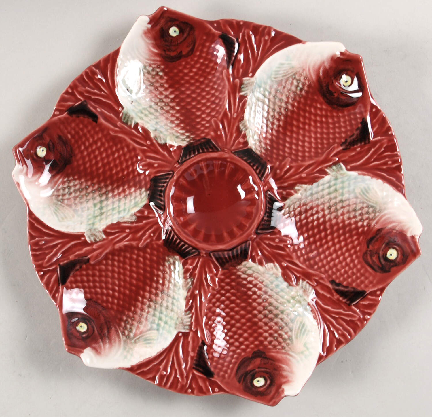 Fish Red 7-Part Relish by Bordallo Pinheiro-1