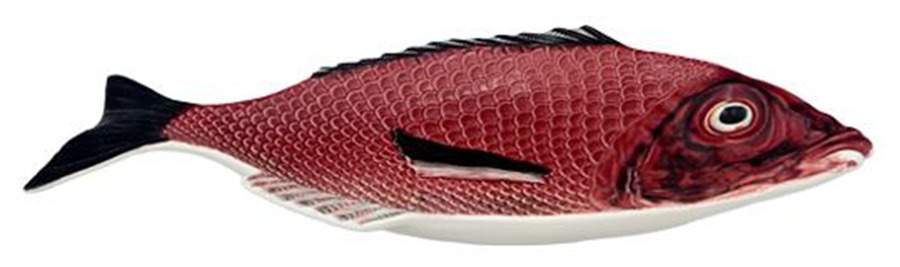 Fish Red 16" Fish Shaped Platter by Bordallo Pinheiro-1