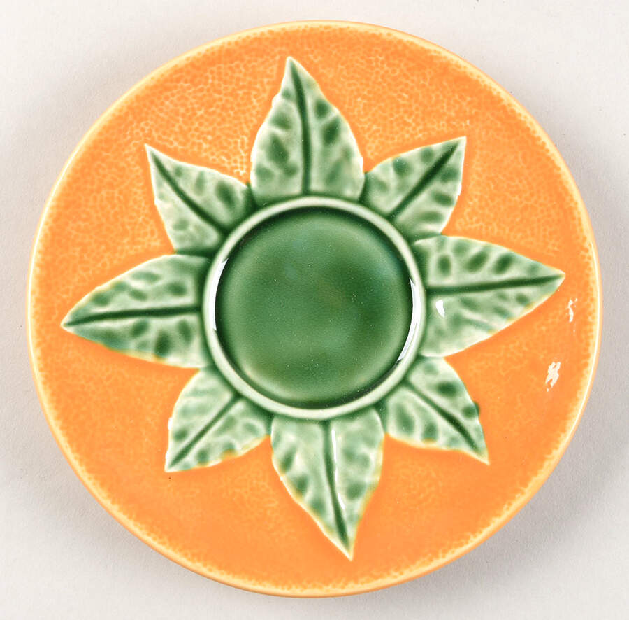 Orange Saucer by Bordallo Pinheiro-1