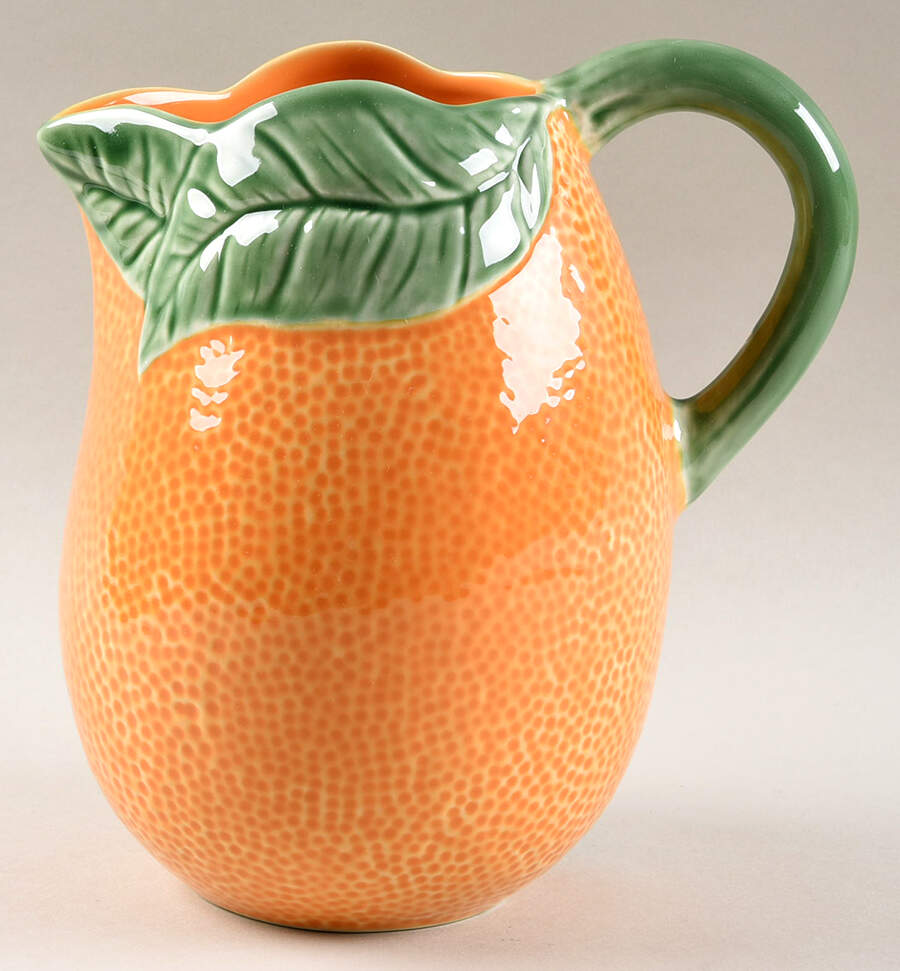 Orange Large Pitcher by Bordallo Pinheiro-1