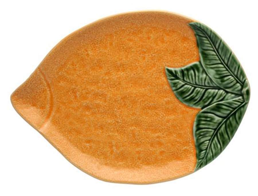 Orange 12" Oval Serving Platter by Bordallo Pinheiro-1