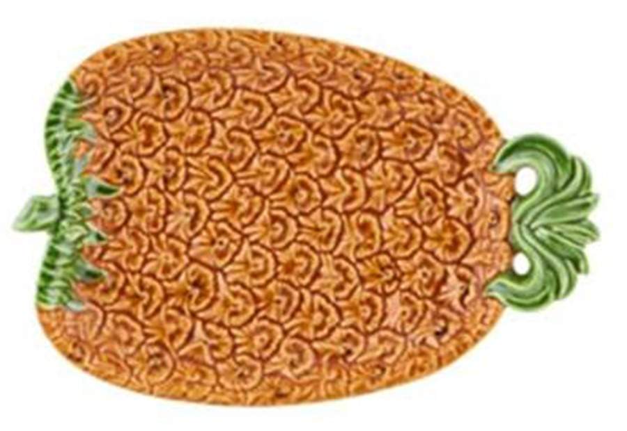 Pineapple 11" Oval Tray by Bordallo Pinheiro-1