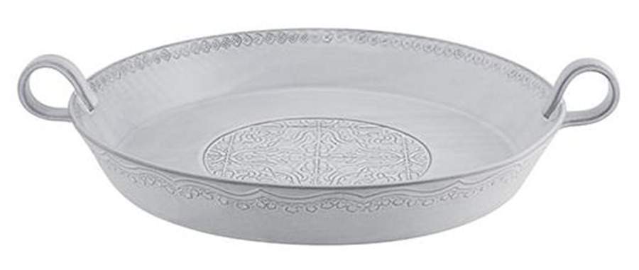 Rua Nova Antique White 13" Large Salad Serving Bowl by Bordallo Pinheiro-1
