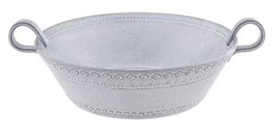 Rua Nova Antique White 11" Large Salad Serving Bowl by Bordallo Pinheiro-1