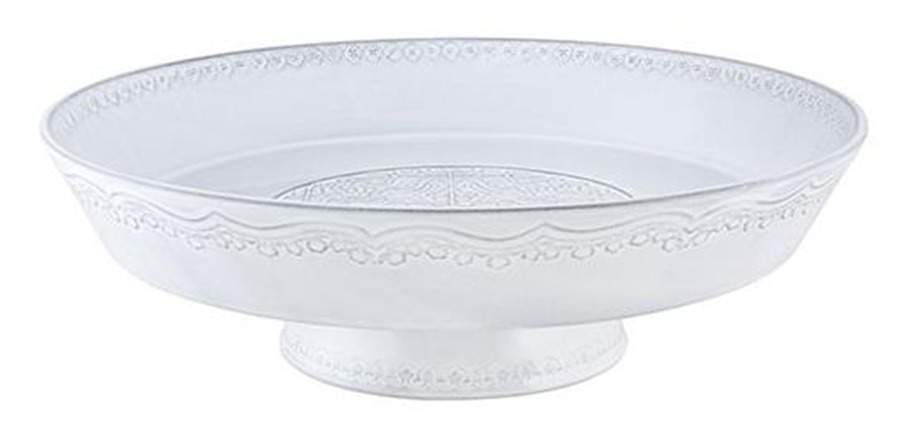 Rua Nova Antique White Large Footed Fruit Bowl by Bordallo Pinheiro-1