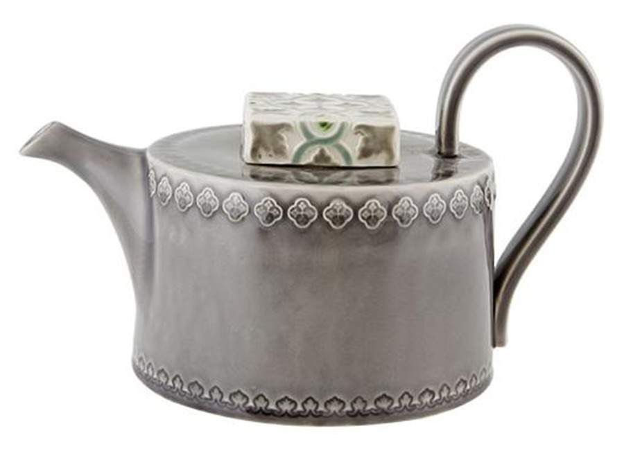 Rua Nova Anthracite Gray Teapot & Lid by Bordallo Pinheiro-1