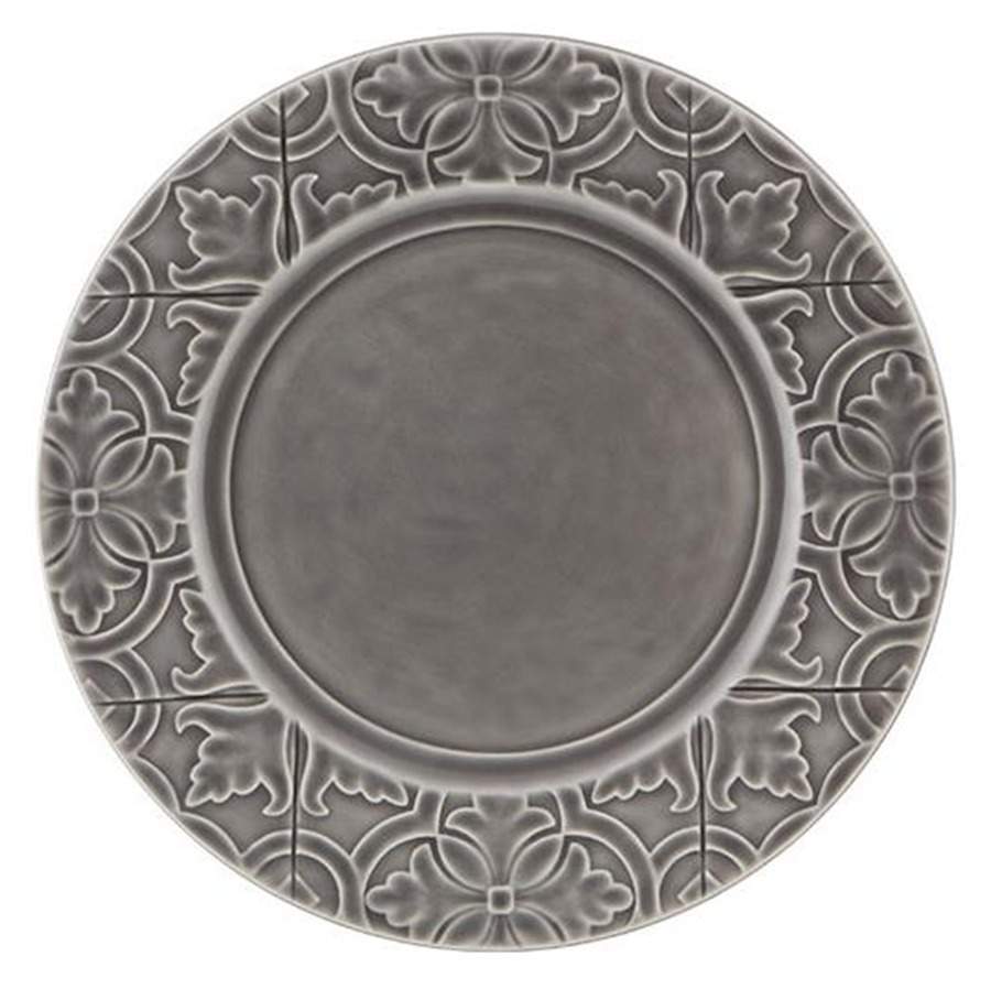 Rua Nova Anthracite Gray Dinner Plate by Bordallo Pinheiro-1