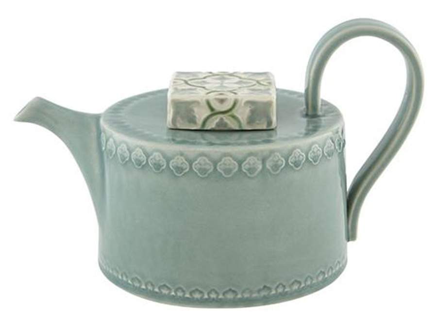 Rua Nova Morning Blue Teapot & Lid by Bordallo Pinheiro-1
