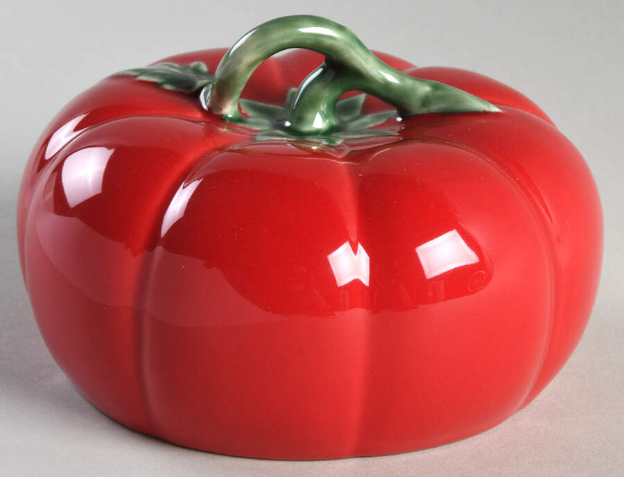 Tomato Lid for Round Butter by Bordallo Pinheiro-1