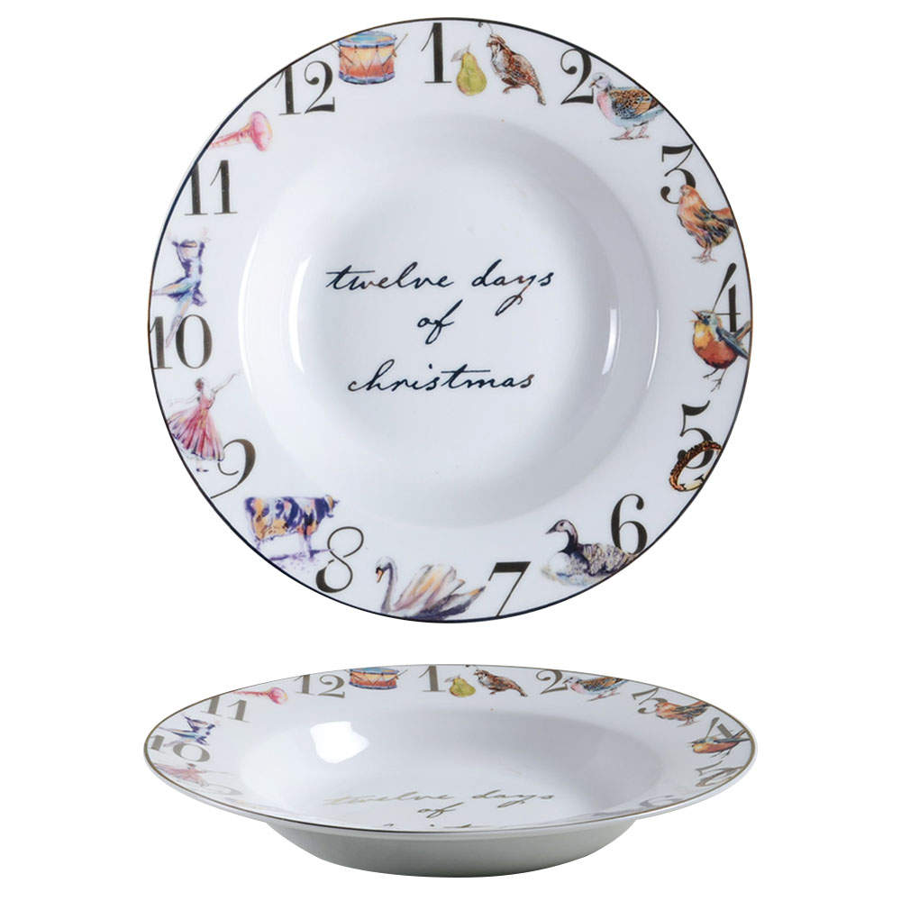 12 Days of Christmas 8" Soup/Pasta Bowl by Better Homes and Gardens-1