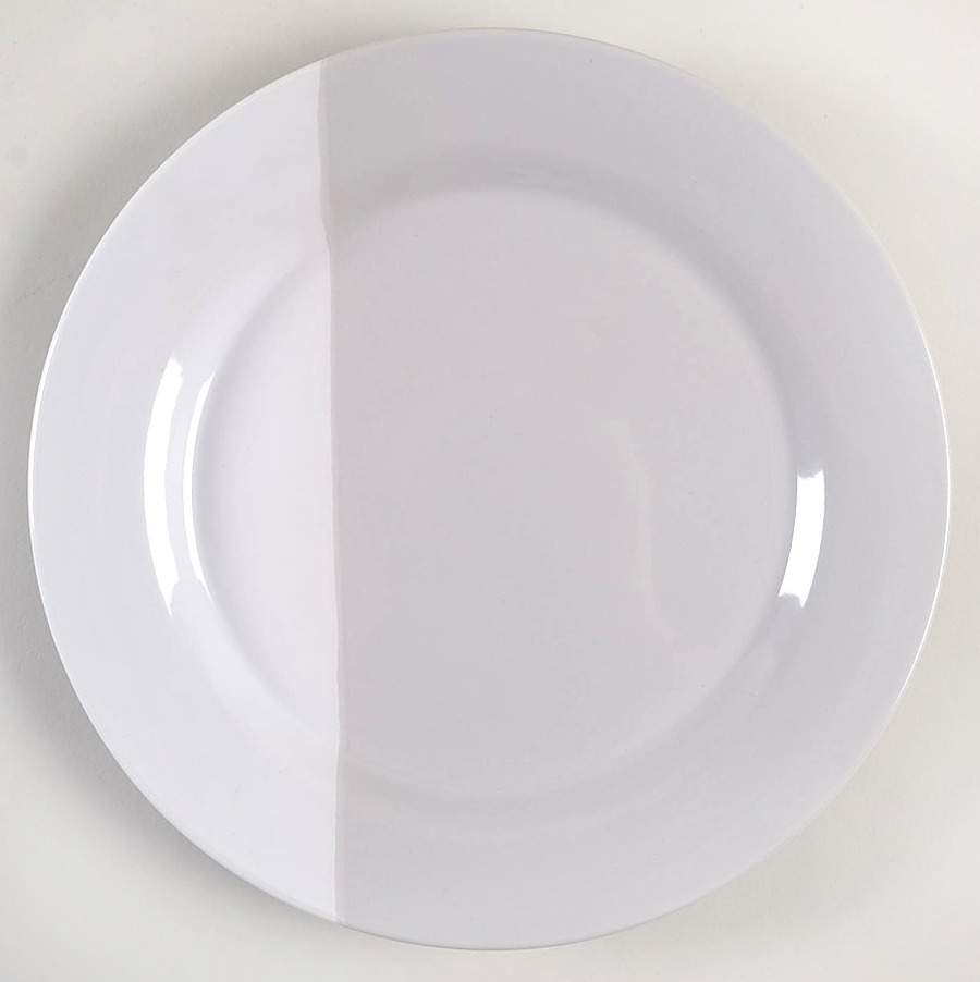 Color Dipped Grey Dinner Plate by Better Homes and Gardens-1