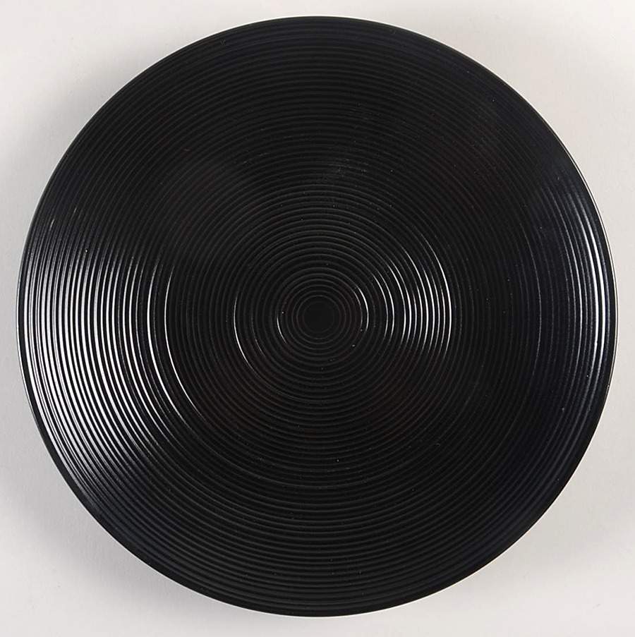 Matte Swirl Black Dinner Plate by Better Homes and Gardens-1