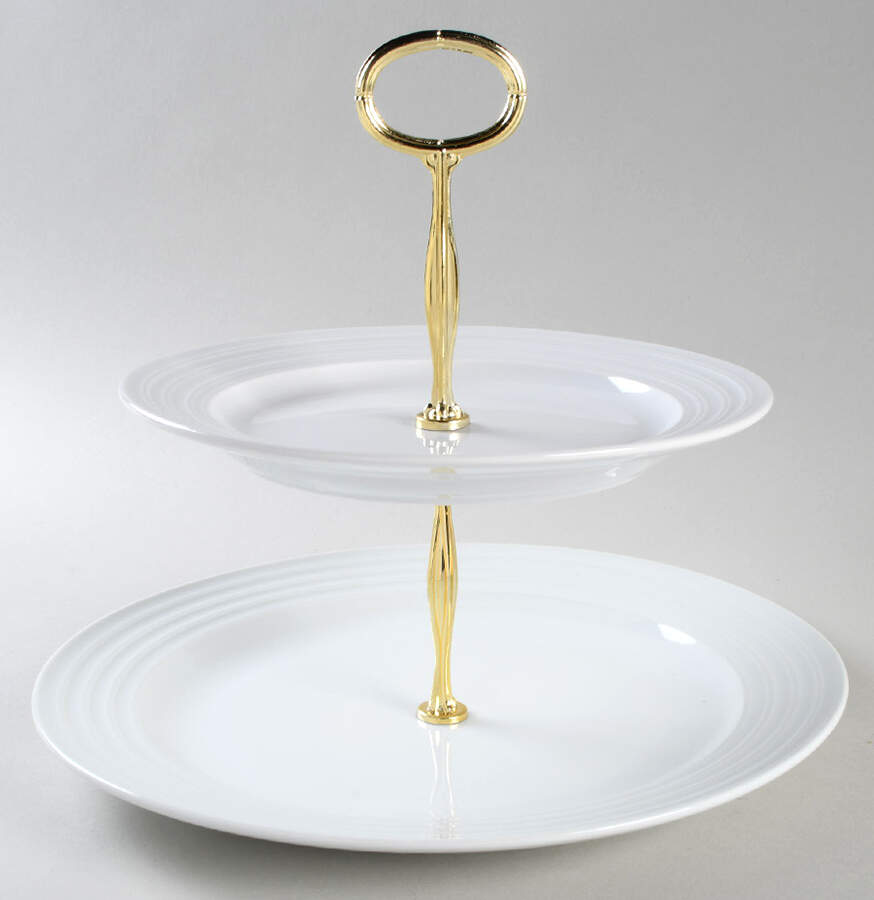 Anniston 6 5/8"-10"  2 Tiered Serving Tray (Dp, Sp) HC by Better Homes and Gardens-1