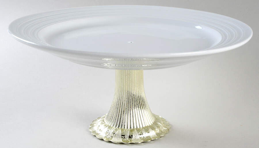 Anniston Cake Stand with 4"-5" Metal Pedestal  Hc by Better Homes and Gardens-1
