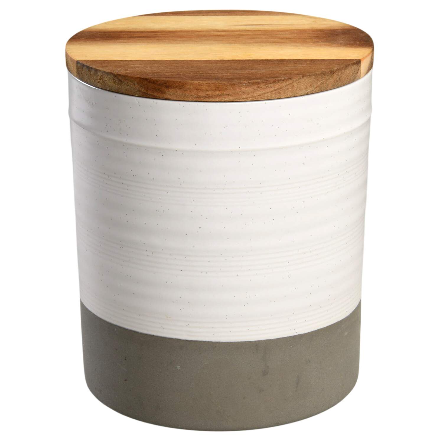 Milbrook Coconut White Medium Canister & Lid by Bee & Willow Home-1