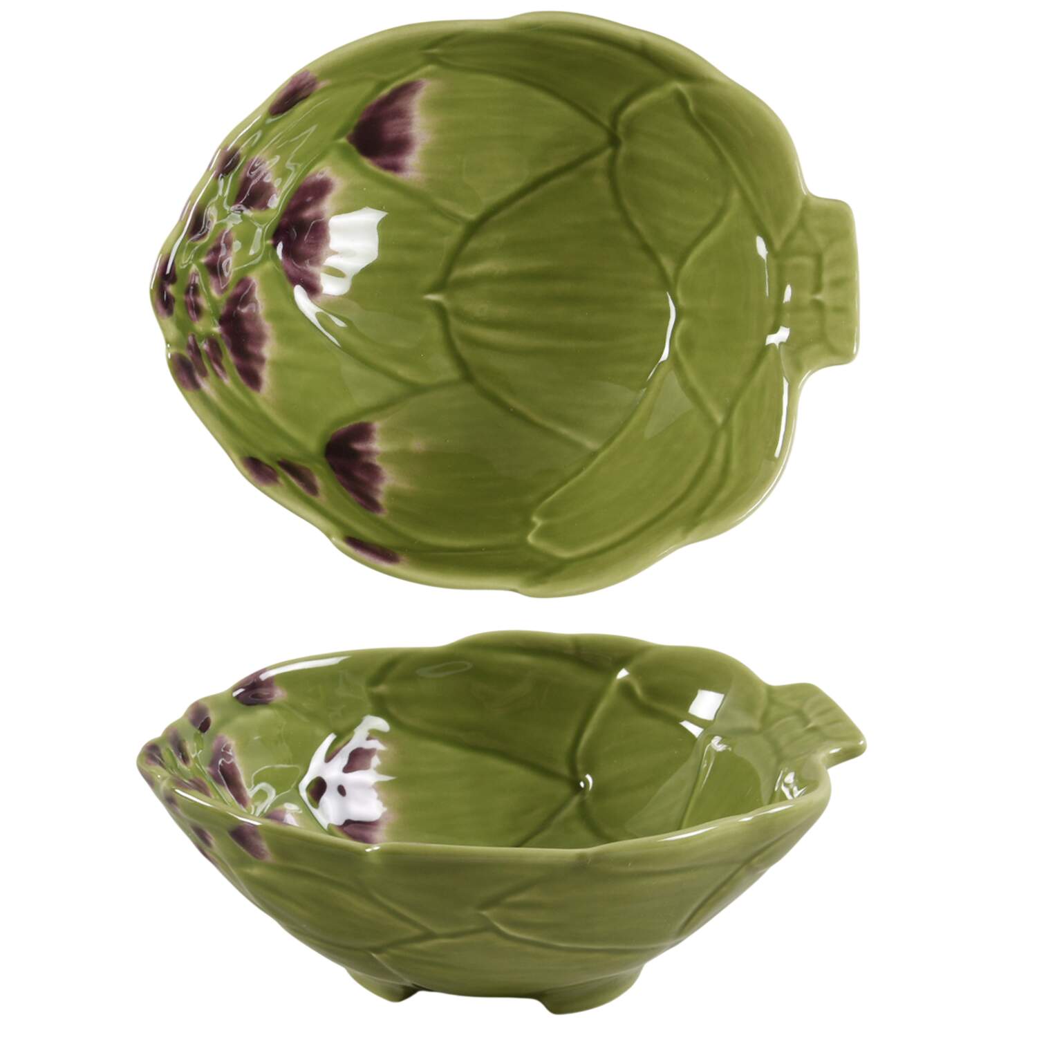 Artichoke Green and Purple 5" All Purpose Bowl by Bordallo Pinheiro-1