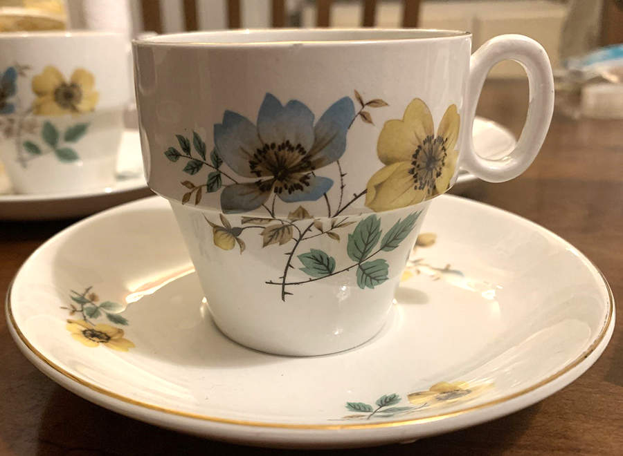 8090 Flat Cup & Saucer Set by Brexton (England)-1