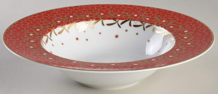Noel Large Rim Soup Bowl by Bernardaud-1