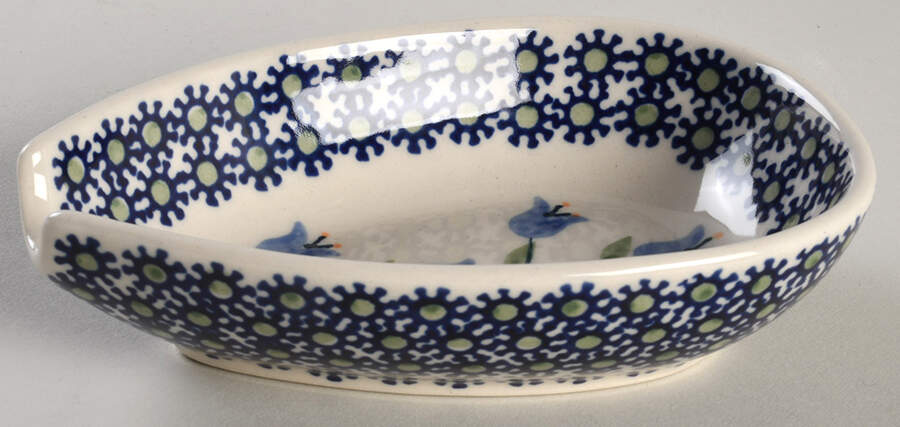 Tulip Spoon Rest/Holder (Holds 1 Spoon) by BOLESLAWIEC-1