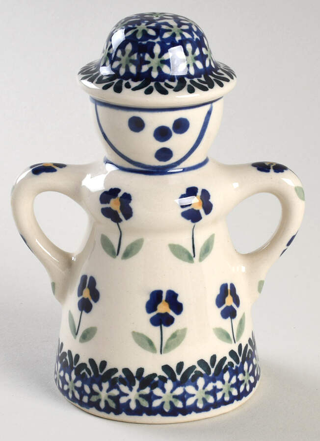 Blue Daisy Figural Salt Shaker by BOLESLAWIEC-1