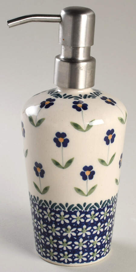 Blue Daisy Lotion/Soap Dispenser by BOLESLAWIEC-1