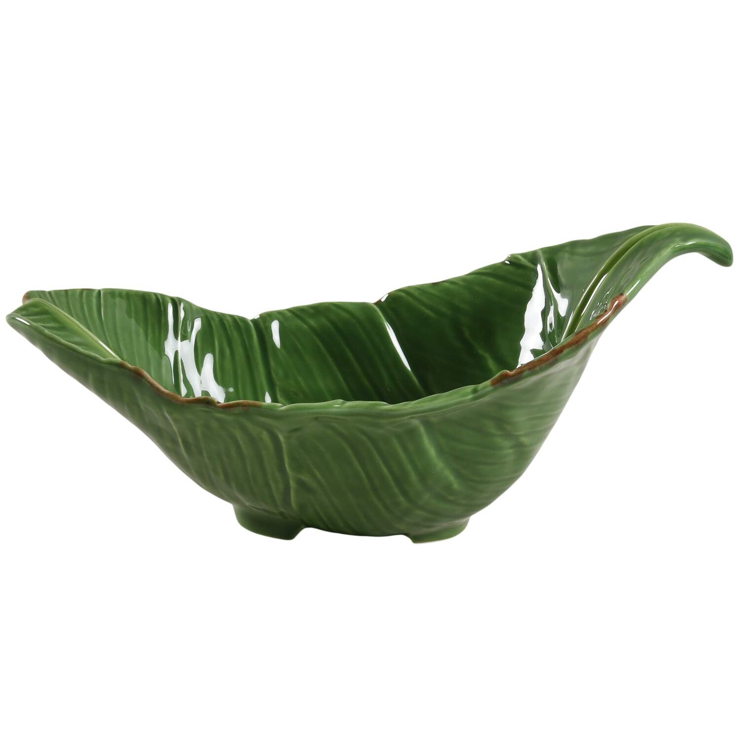 Banana Da Madeira 11" Oval Salad Serving Bowl by Bordallo Pinheiro-1