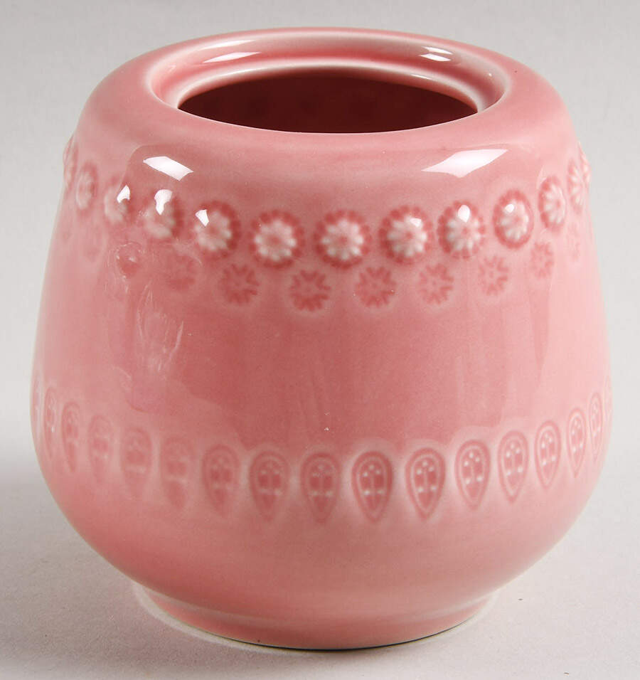 Fantasia (Fantasy) Pink Sugar Bowl No Lid by Bordallo Pinheiro-1