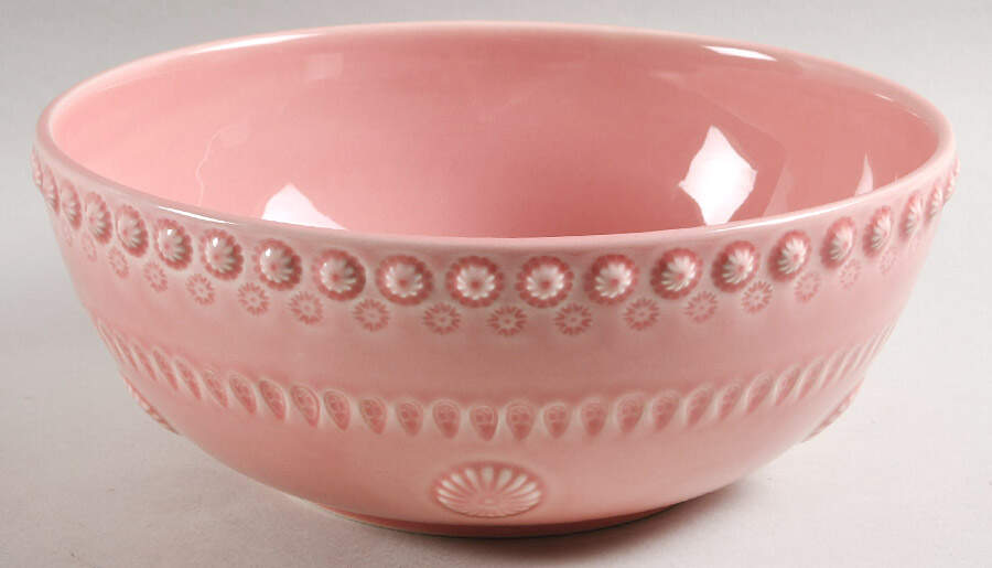 Fantasia (Fantasy) Pink 9" Salad Serving Bowl by Bordallo Pinheiro-1