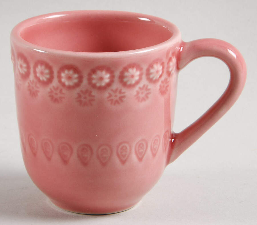 Fantasia (Fantasy) Pink Flat Cup by Bordallo Pinheiro-1