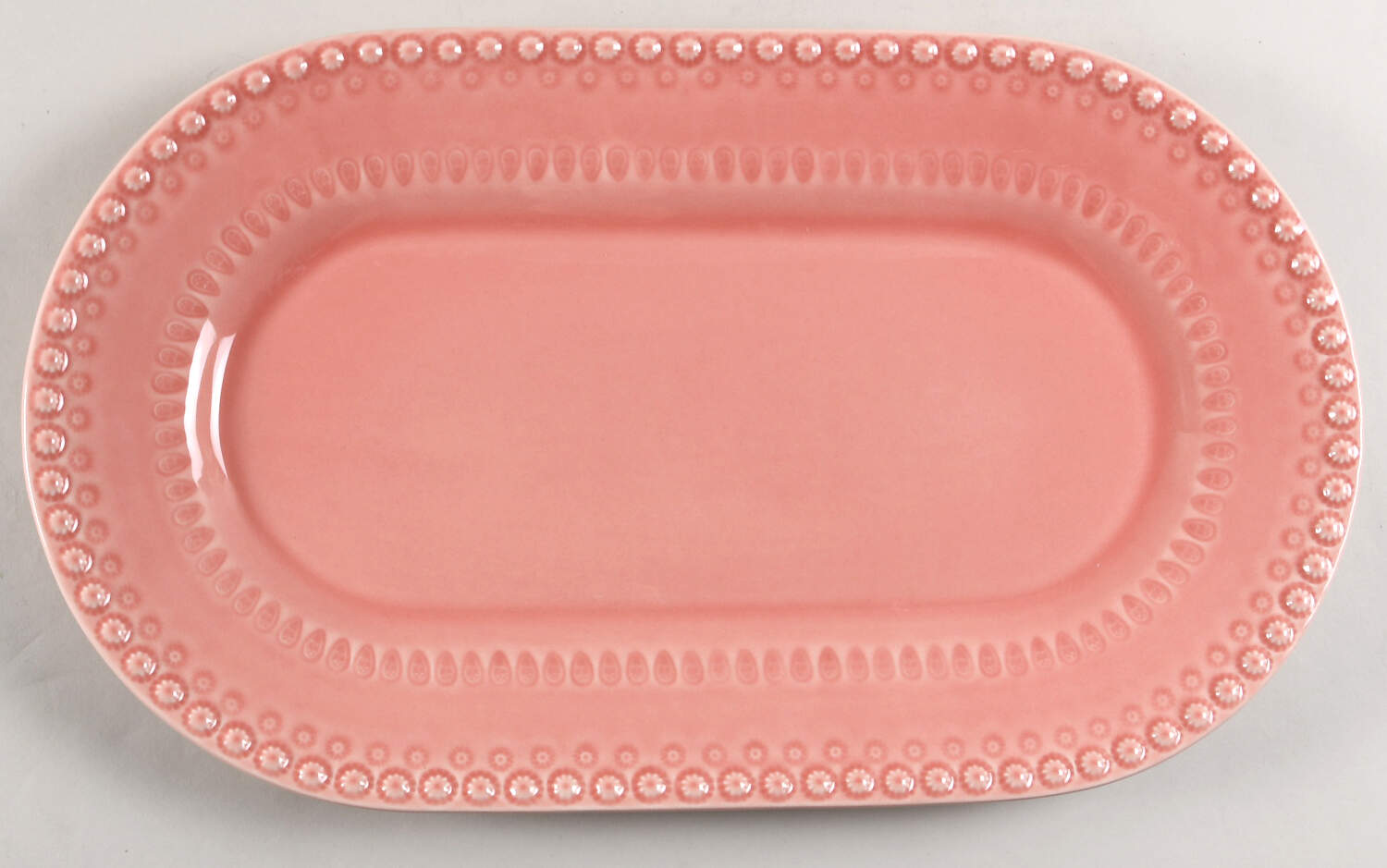 Fantasia (Fantasy) Pink 17" Oval Serving Platter by Bordallo Pinheiro-1