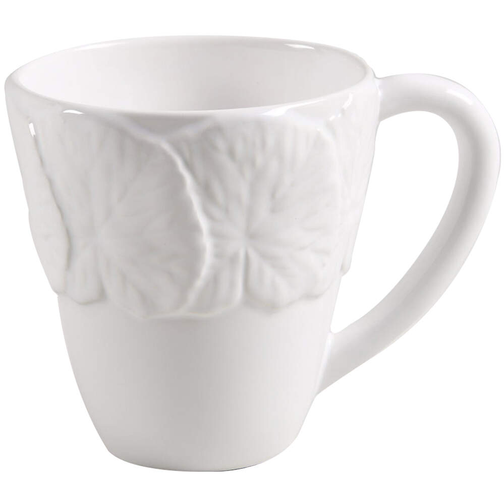 Geranium White Mug by Bordallo Pinheiro-1