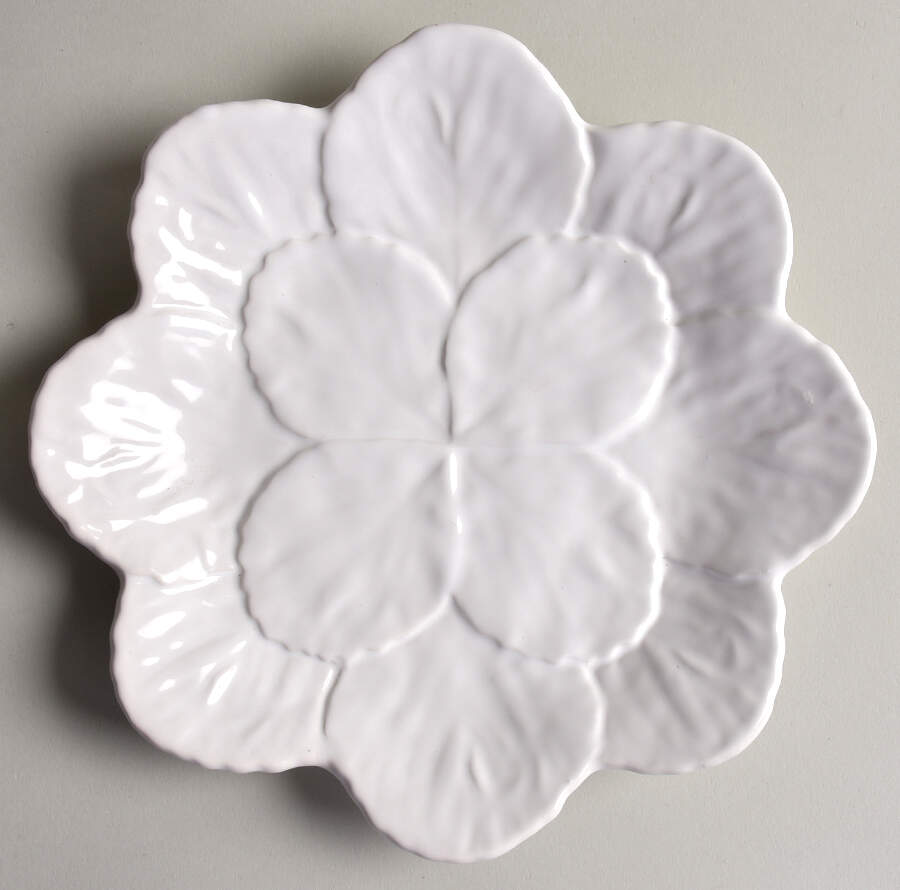 Geranium White Salad/Dessert Plate by Bordallo Pinheiro-1