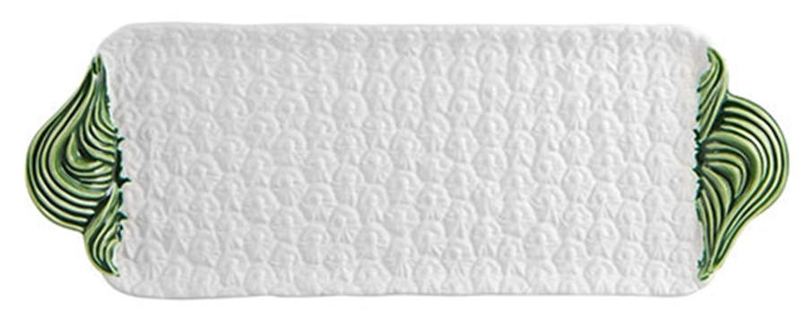 Pineapple White Rectangular Tray by Bordallo Pinheiro-1