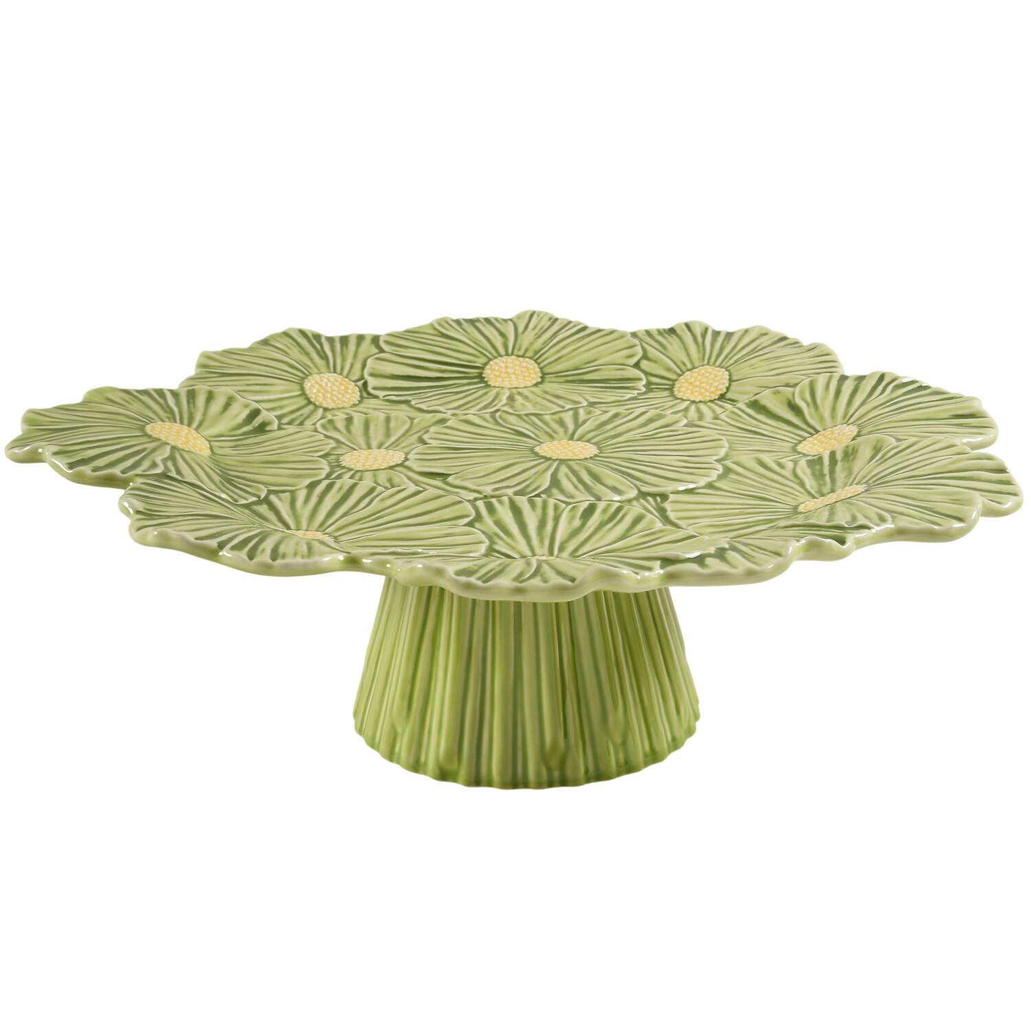 Maria Flor 14" Diameter Pedestal Cake Stand by Bordallo Pinheiro-1