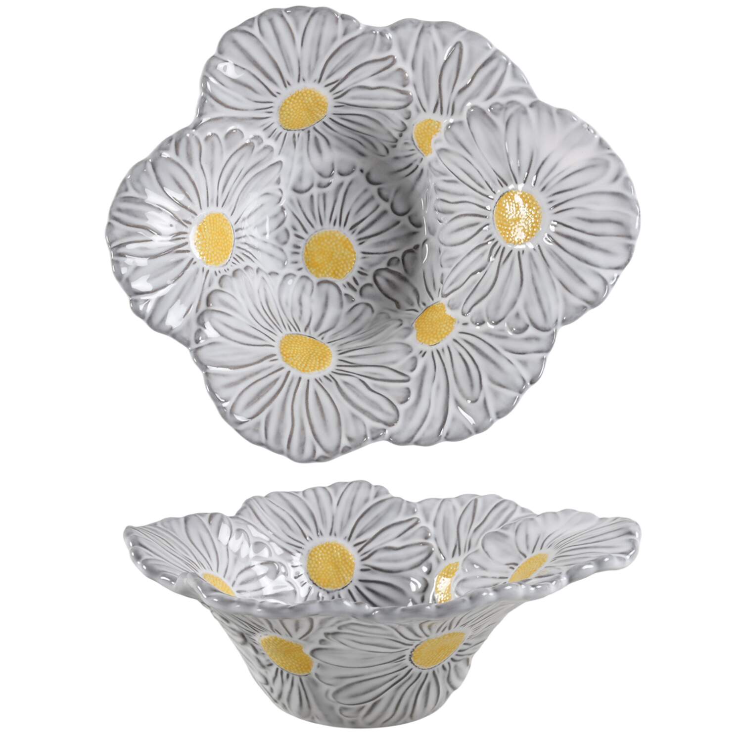 Maria Flor 10" Large Salad Serving Bowl by Bordallo Pinheiro-1
