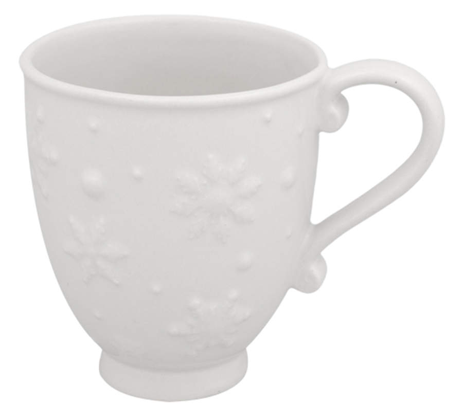 Snowflakes Beige Mug by Bordallo Pinheiro-1