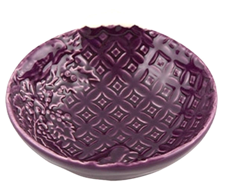 Christmas Ornaments Fruit/Dessert (Sauce) Bowl by Bordallo Pinheiro-1