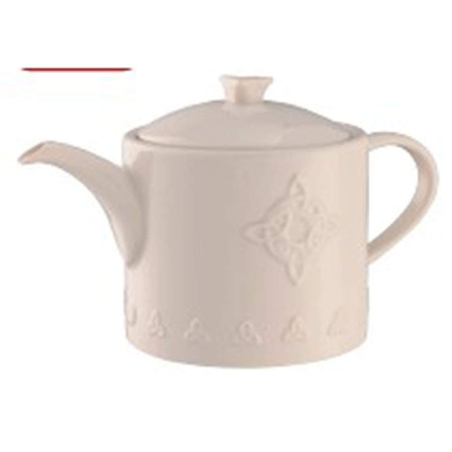 Trinity Knot Teapot & Lid by Belleek Pottery (Ireland)-1
