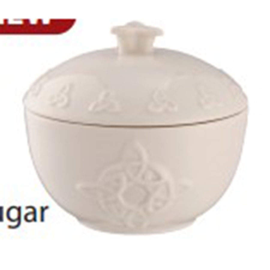 Trinity Knot Sugar Bowl & Lid by Belleek Pottery (Ireland)-1