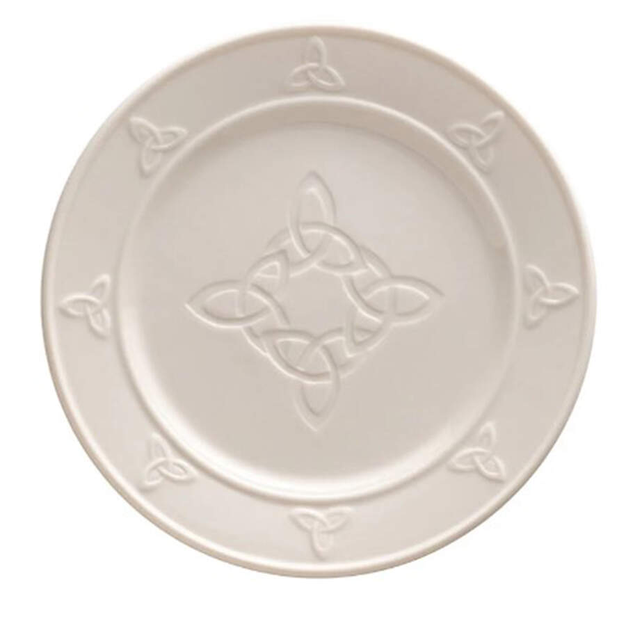 Trinity Knot Salad/Dessert Plate by Belleek Pottery (Ireland)-1